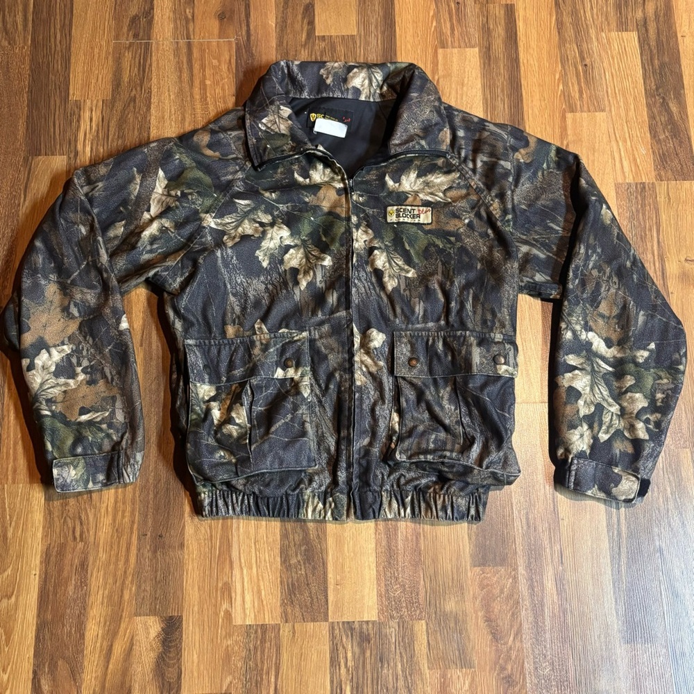 Scent Blocker Plus Frontier Camo Hunting Jacket Full Zip Mens Medium